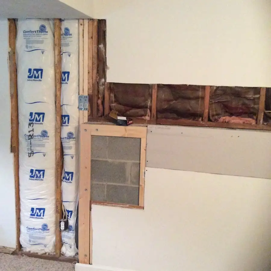 Wall insulation replacement during Contents Cleaning & Restoration in East St. Louis